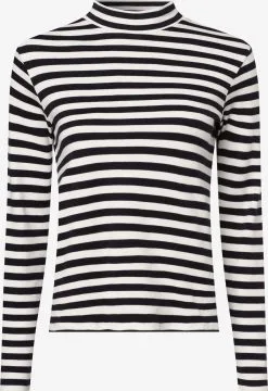 Marie Lund Longsleeves Shirt Dames Zwart / Wit