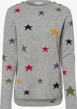 Marie Lund Fijngebreide Truien Trui Dames Grijs