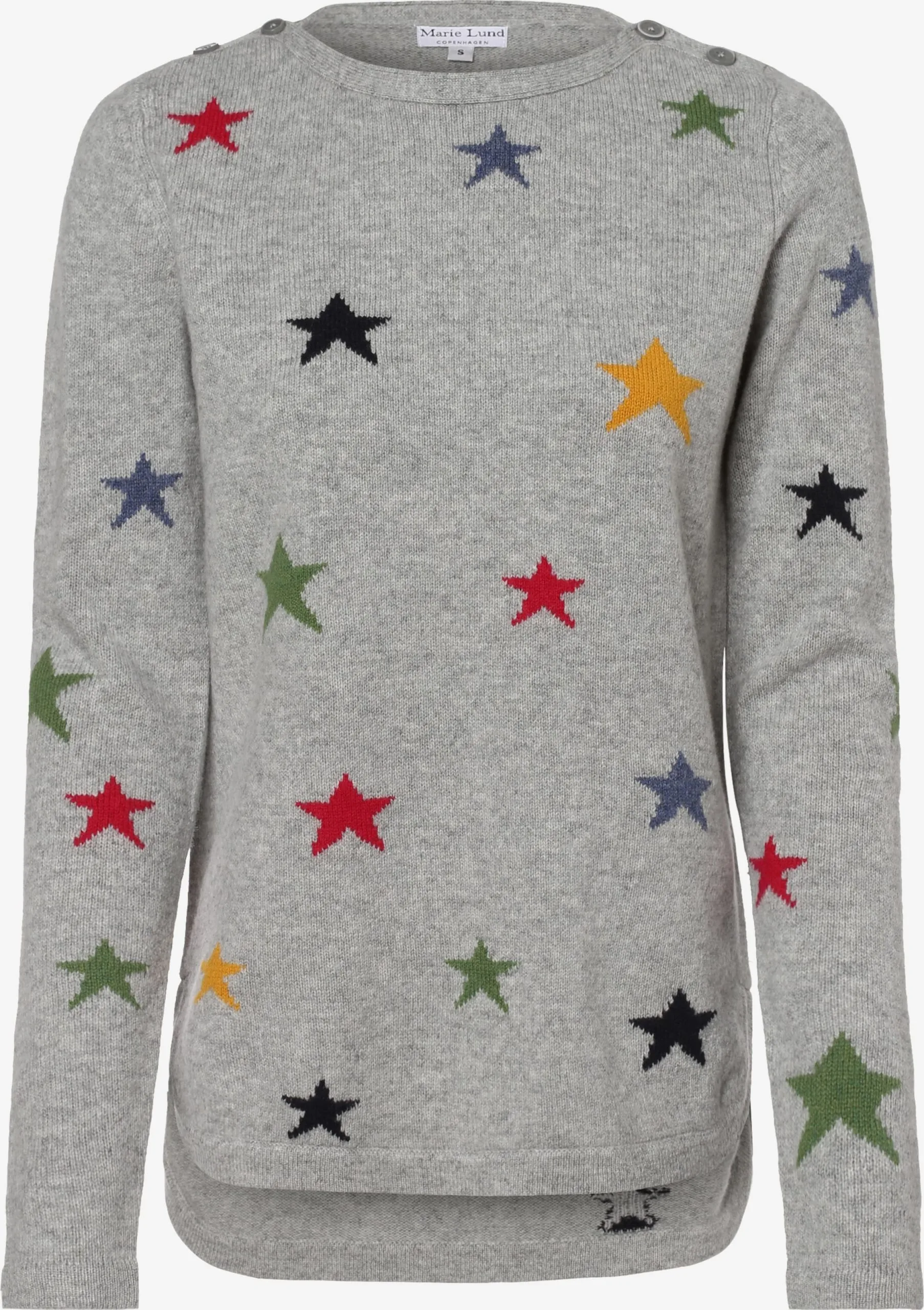 Marie Lund Fijngebreide Truien Trui Dames Grijs 1 Marie Lund Fijngebreide Truien Trui Dames Grijs