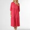Marie Lund Maxi Jurken Jurk Zora Dames Pink