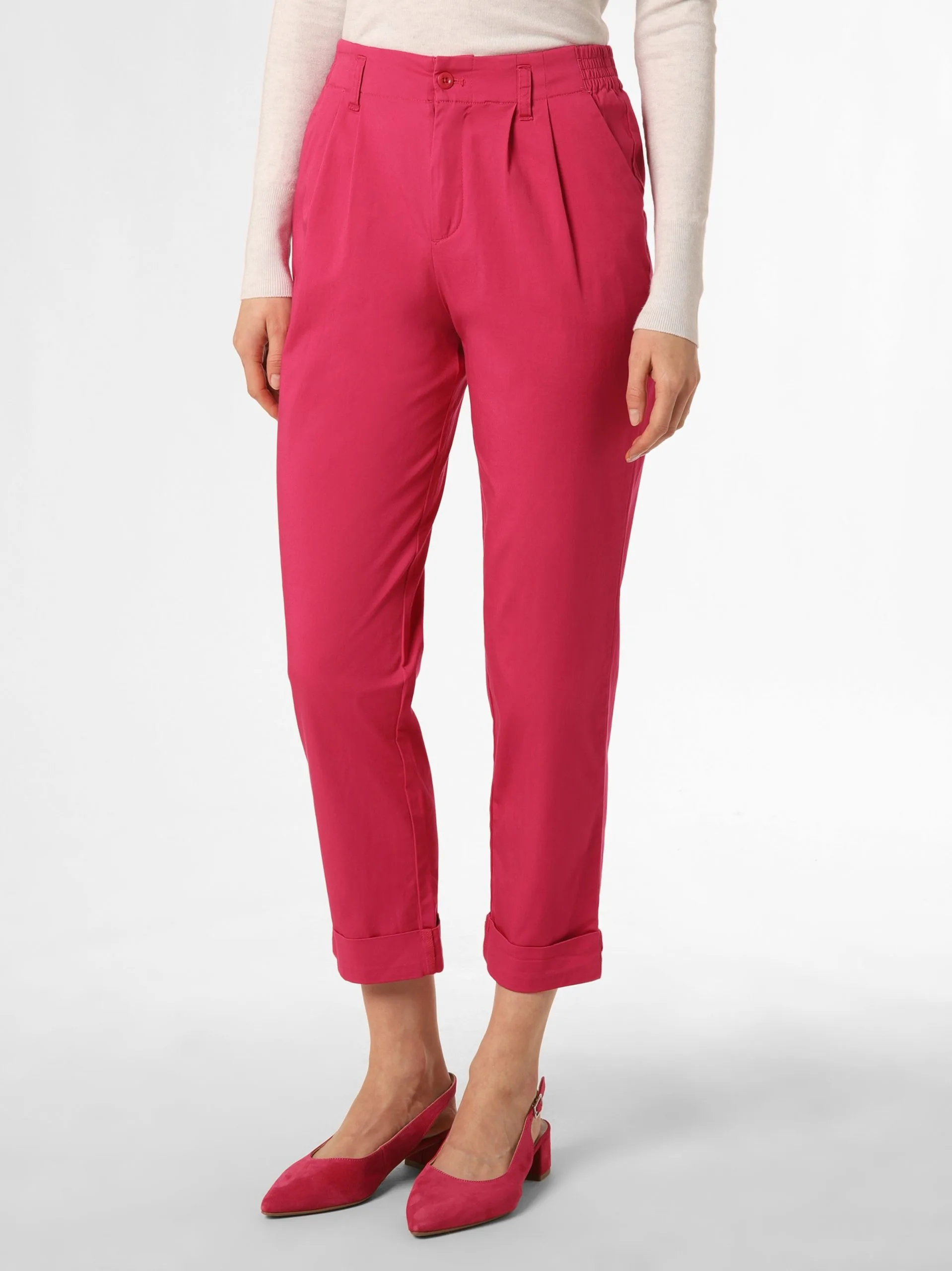 Marie Lund Bandplooibroeken Loosefit Bandplooibroek Dames Pink 2 Marie Lund Bandplooibroeken Loosefit Bandplooibroek Dames Pink - Afbeelding 2