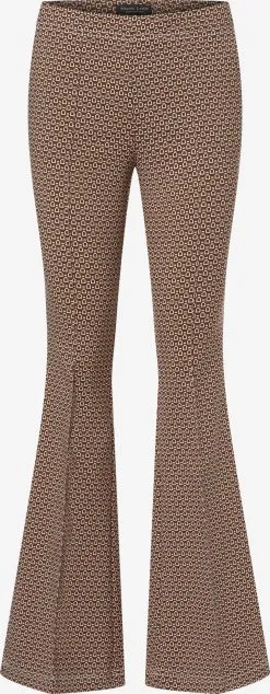 Marie Lund Broeken Flared Pantalon Dames Bruin