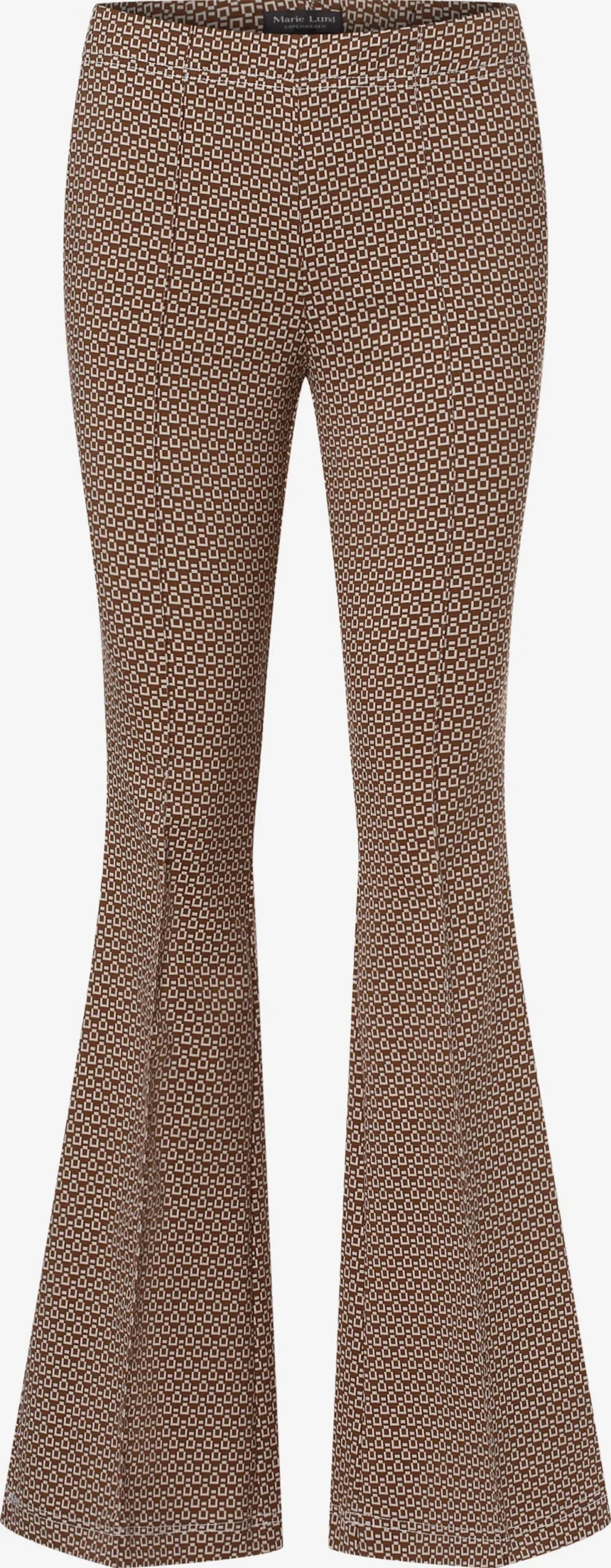 Marie Lund Broeken Flared Pantalon Dames Bruin 1 Marie Lund Broeken Flared Pantalon Dames Bruin