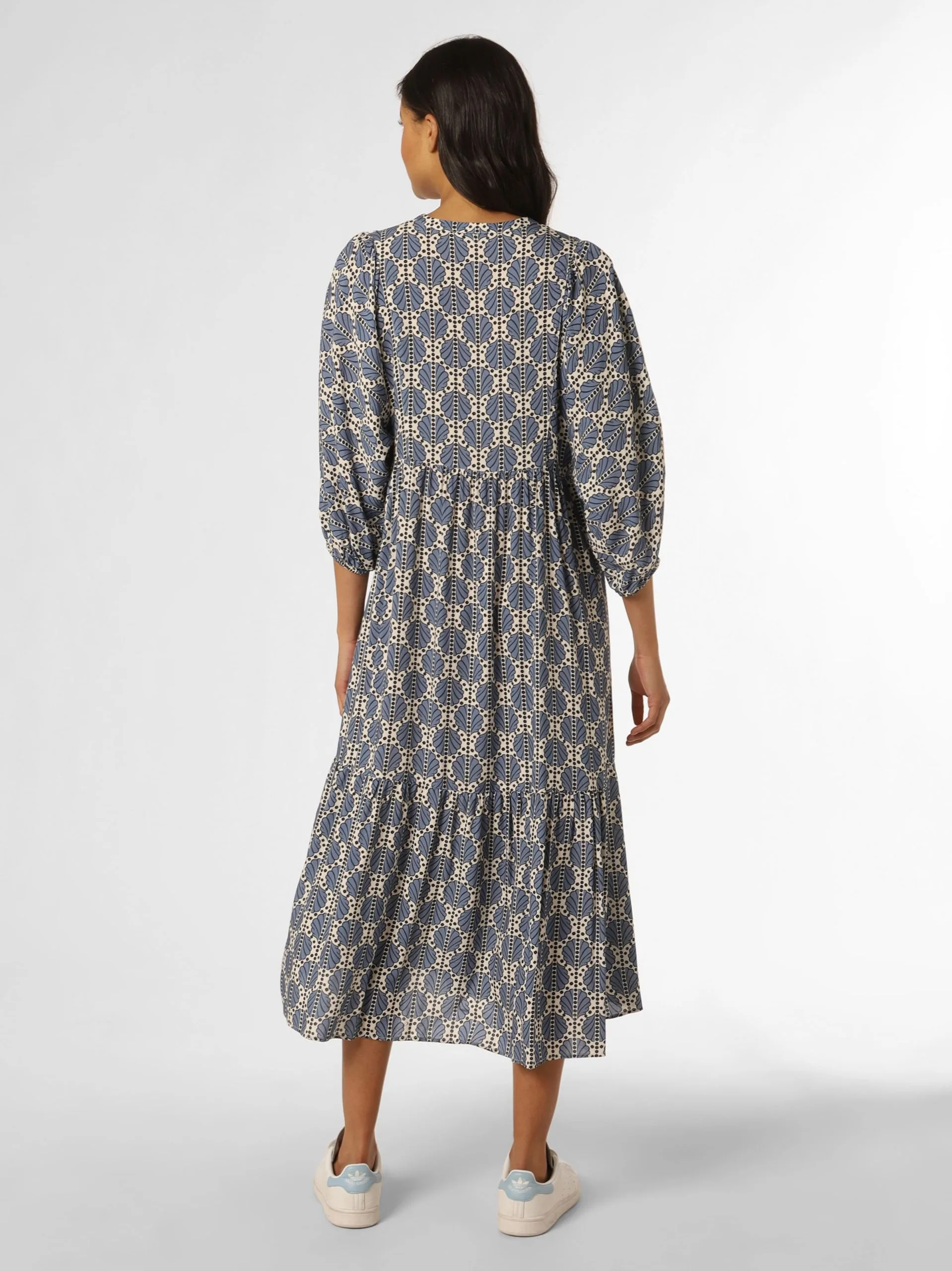 Marie Lund Midi Jurken Jurk Dames Duifblauw 2 Marie Lund Midi Jurken Jurk Dames Duifblauw - Afbeelding 2