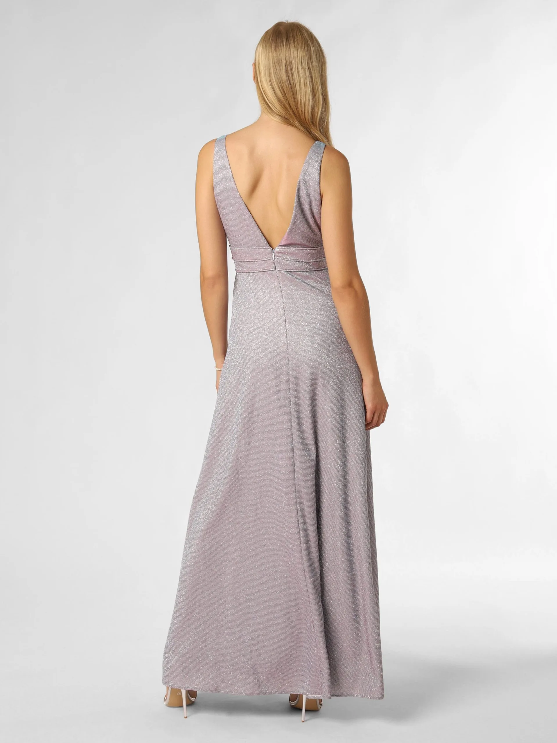 Marie Lund Avondjurken Avondjurk Dames Grijs / Roze 2 Marie Lund Avondjurken Avondjurk Dames Grijs / Roze - Afbeelding 2