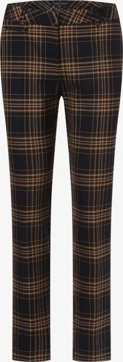 Marie Lund Pantalons Slimfit Broek Dames Donkerbeige / Marine