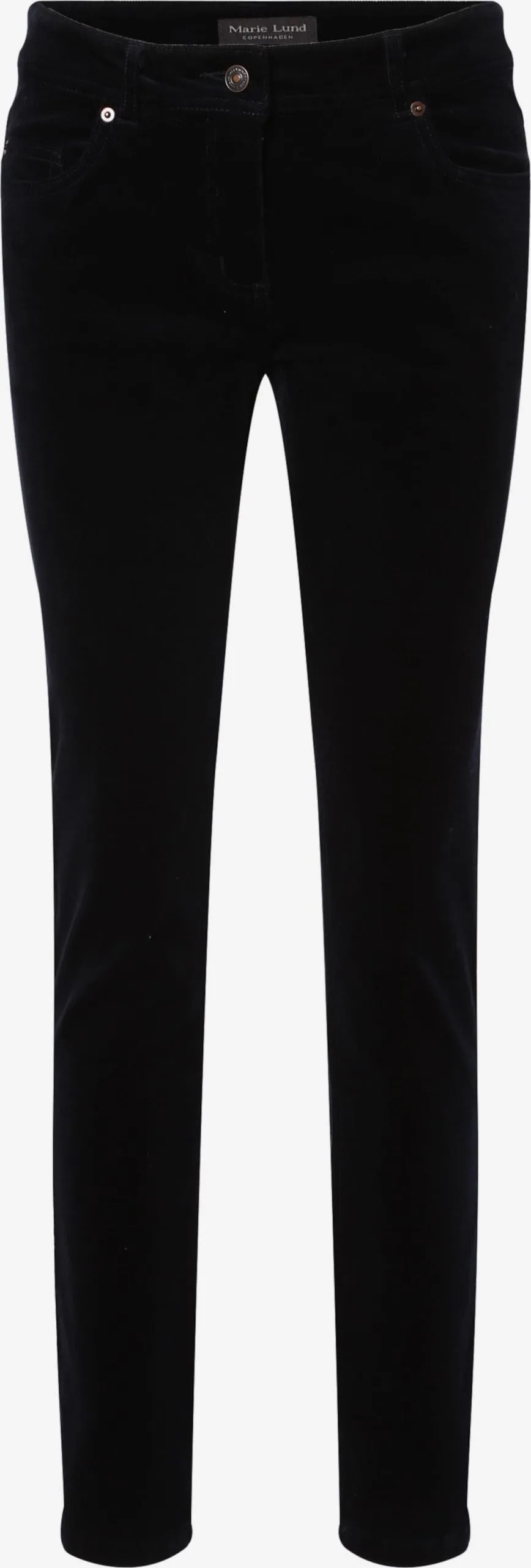 Marie Lund Ribbroeken Regular Broek Dames Zwart 1 Marie Lund Ribbroeken Regular Broek Dames Zwart