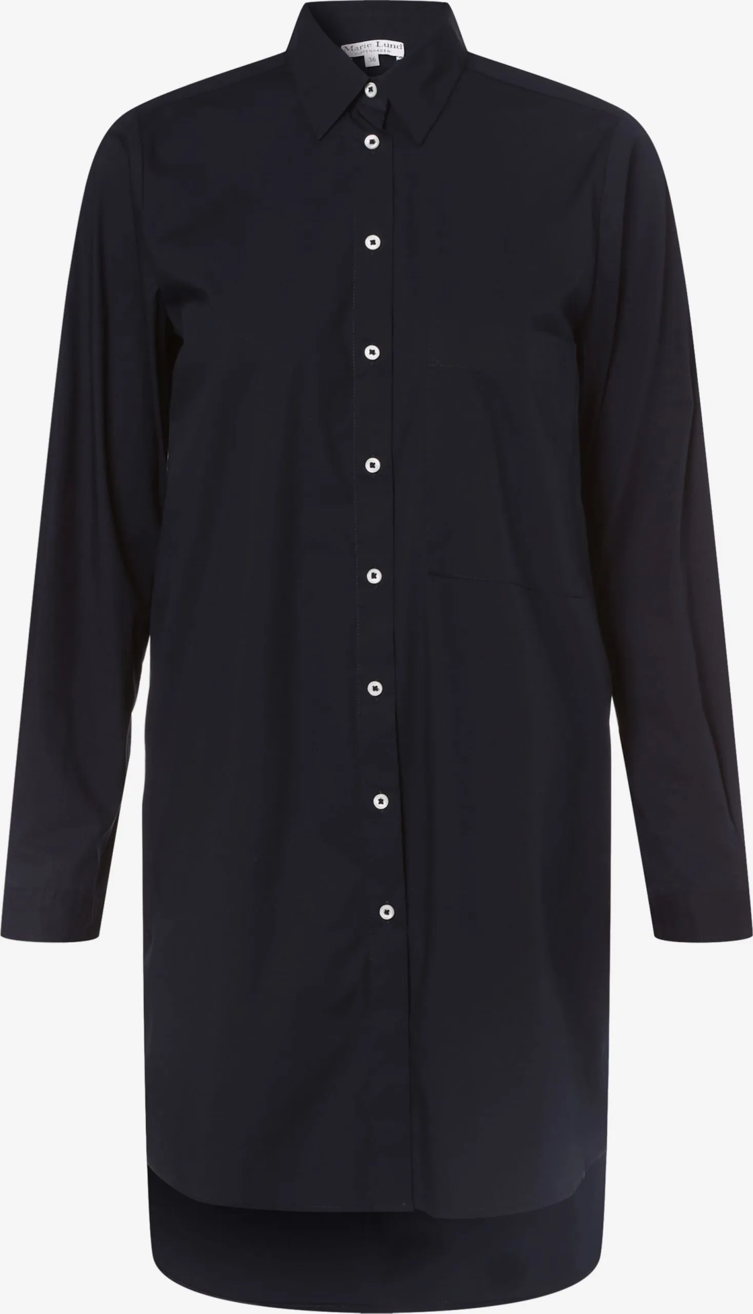 Marie Lund Lange Blouses Blouse Dames Marine 1 Marie Lund Lange Blouses Blouse Dames Marine