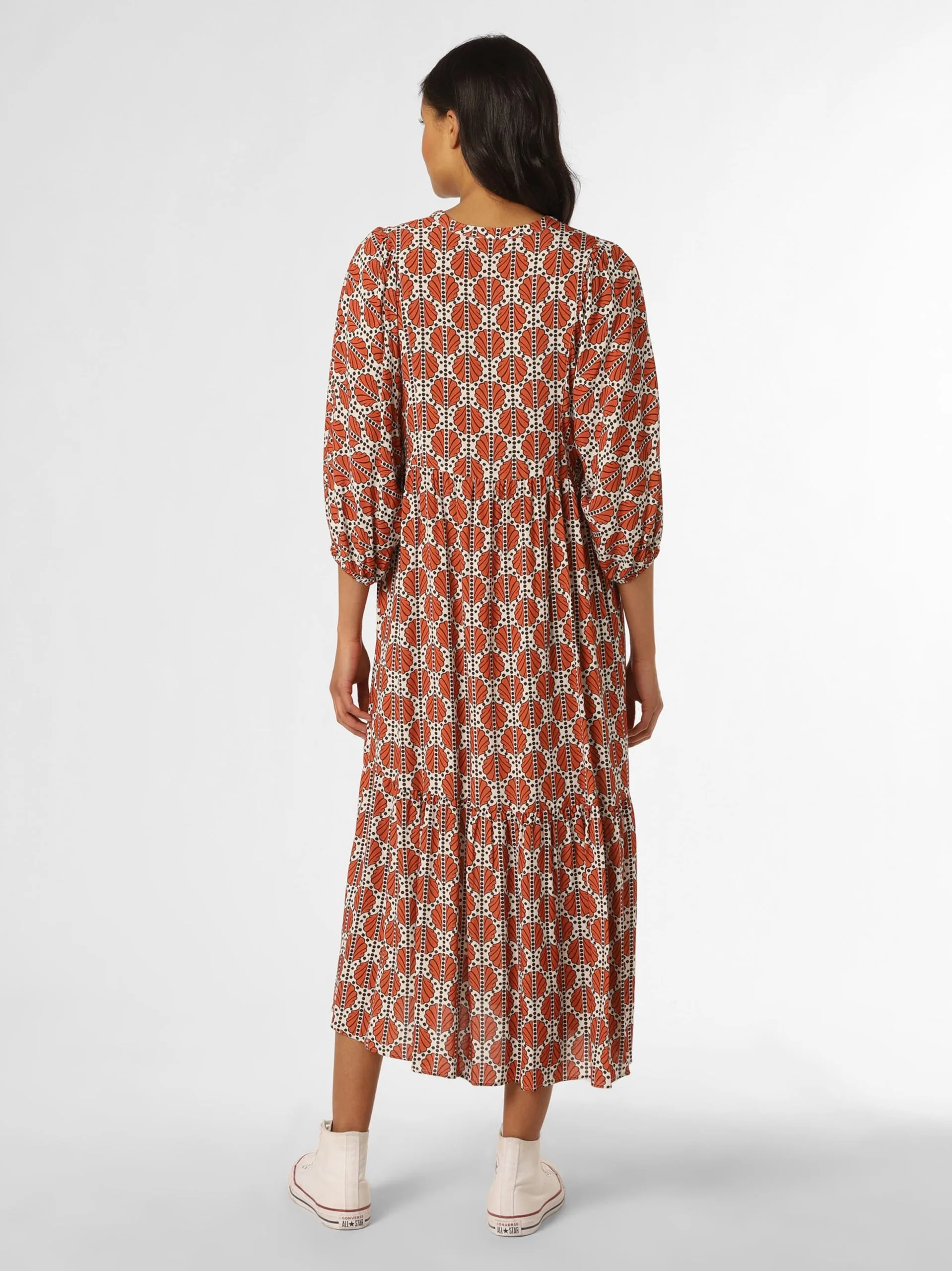 Marie Lund Midi Jurken Jurk Dames Bruin 2 Marie Lund Midi Jurken Jurk Dames Bruin - Afbeelding 2