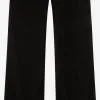 Marie Lund Ribbroeken Flared Broek Dames Zwart