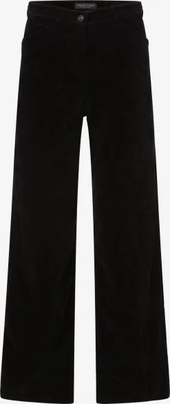 Marie Lund Ribbroeken Flared Broek Dames Zwart