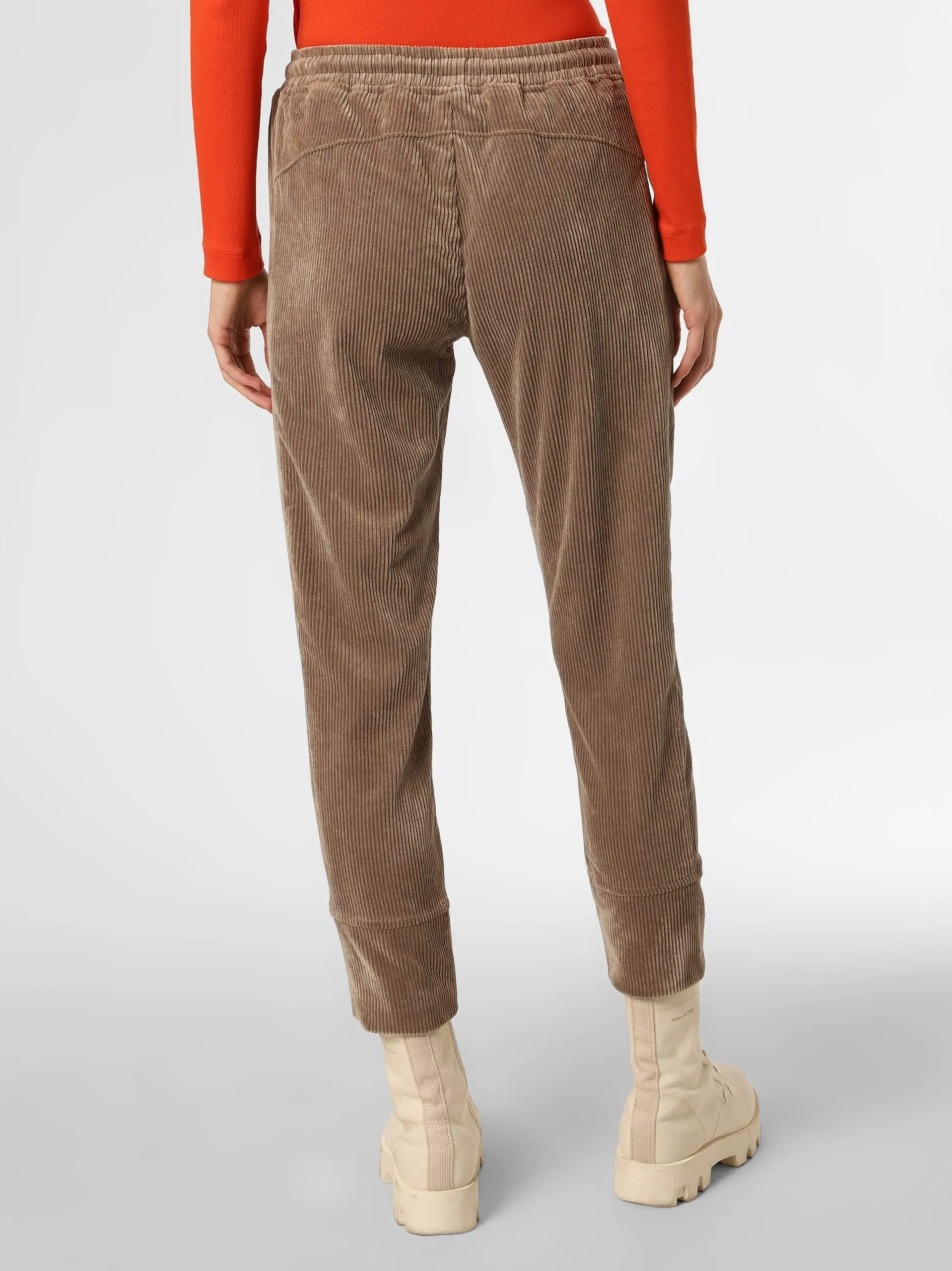 Marie Lund Ribbroeken Tapered Broek Dames Bruin 3 Marie Lund Ribbroeken Tapered Broek Dames Bruin - Afbeelding 3