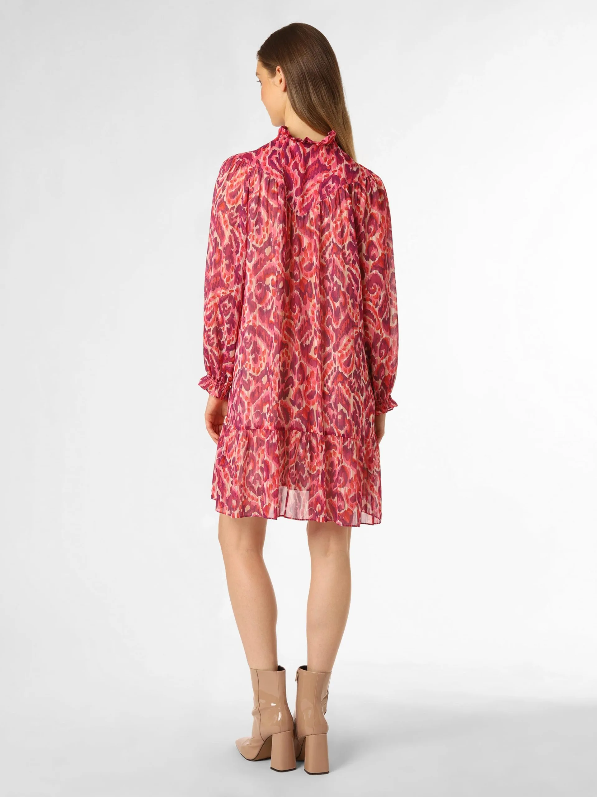 Marie Lund Mini Jurken Jurk Dames Oranje / Rood 2 Marie Lund Mini Jurken Jurk Dames Oranje / Rood - Afbeelding 2