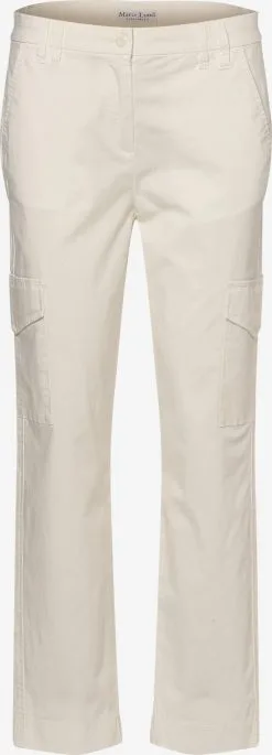 Marie Lund Cargobroeken Regular Cargobroek Dames Wit