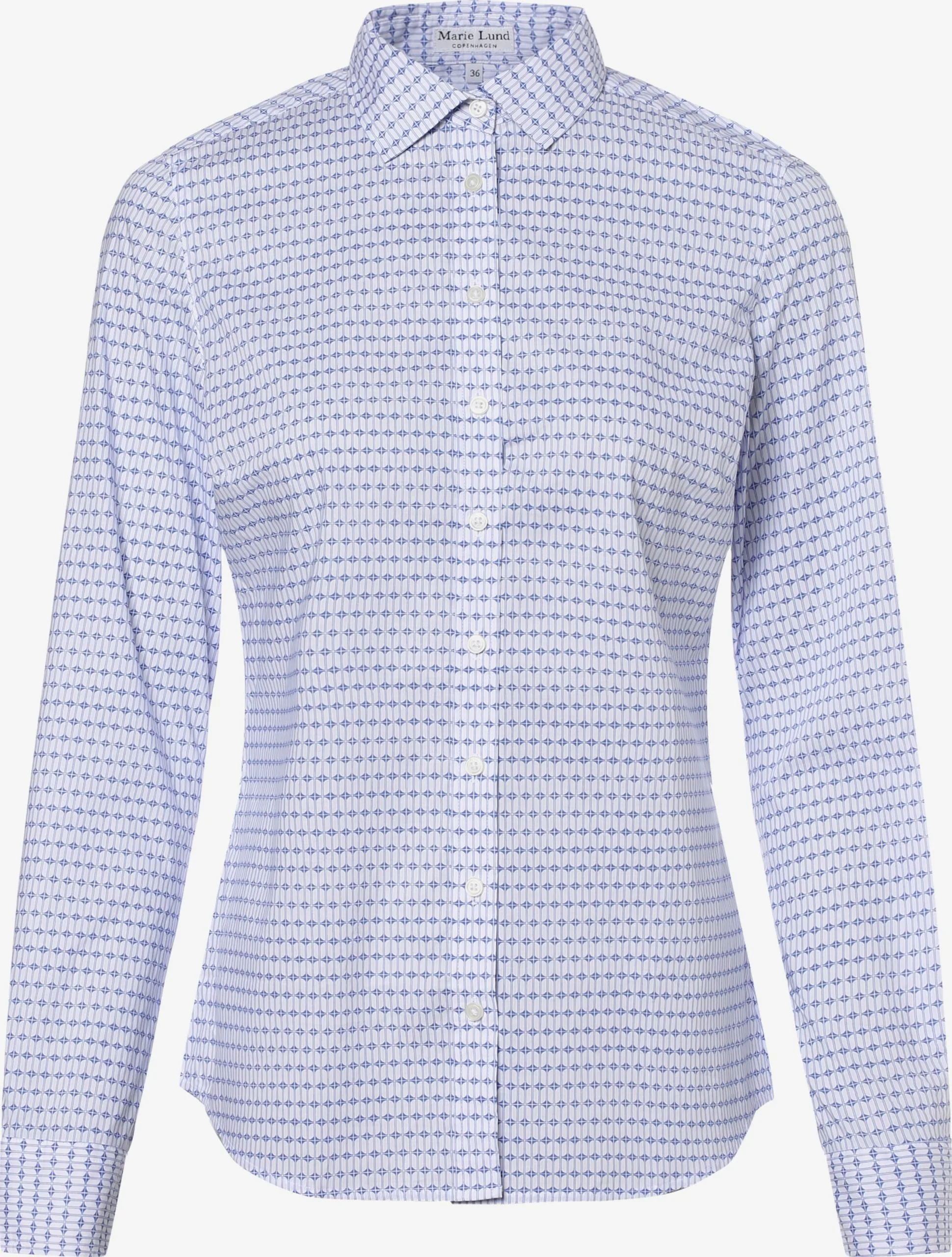 Marie Lund Overhemden Blouse Dames Blauw / Wit 1 Marie Lund Overhemden Blouse Dames Blauw / Wit