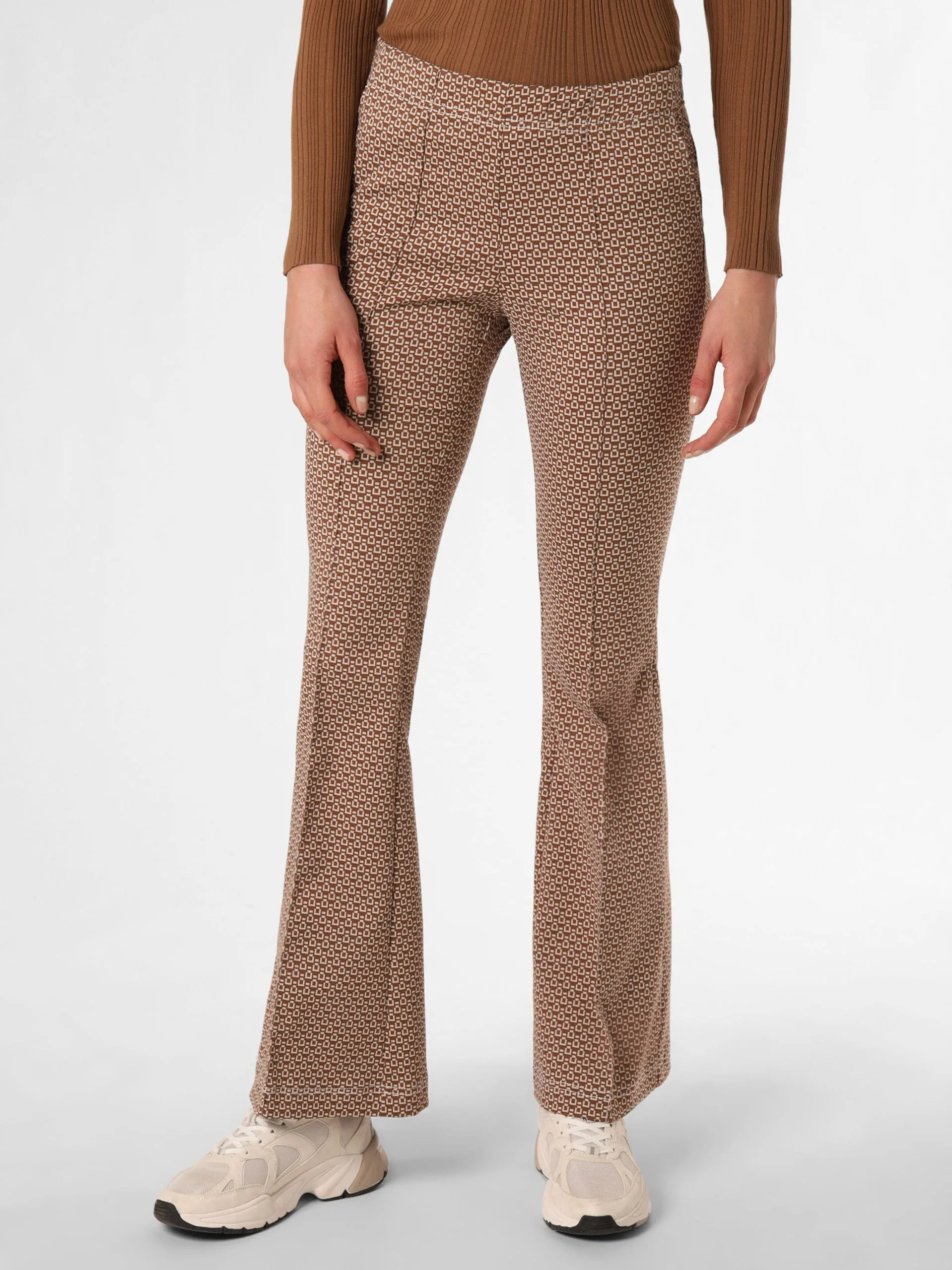 Marie Lund Broeken Flared Pantalon Dames Bruin 2 Marie Lund Broeken Flared Pantalon Dames Bruin - Afbeelding 2