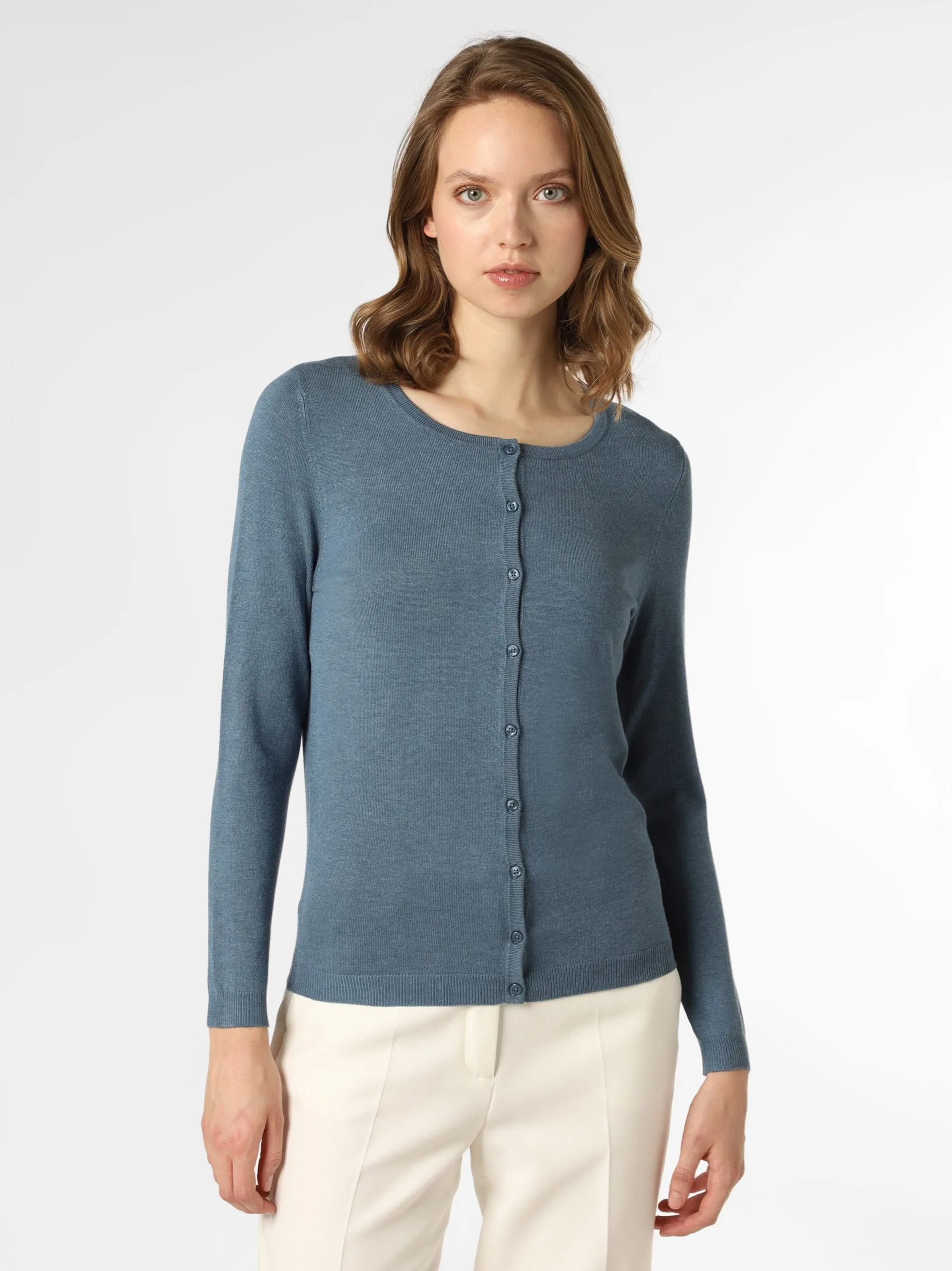 Marie Lund Vesten Gebreid Vest Dames Blauw 2 Marie Lund Vesten Gebreid Vest Dames Blauw - Afbeelding 2