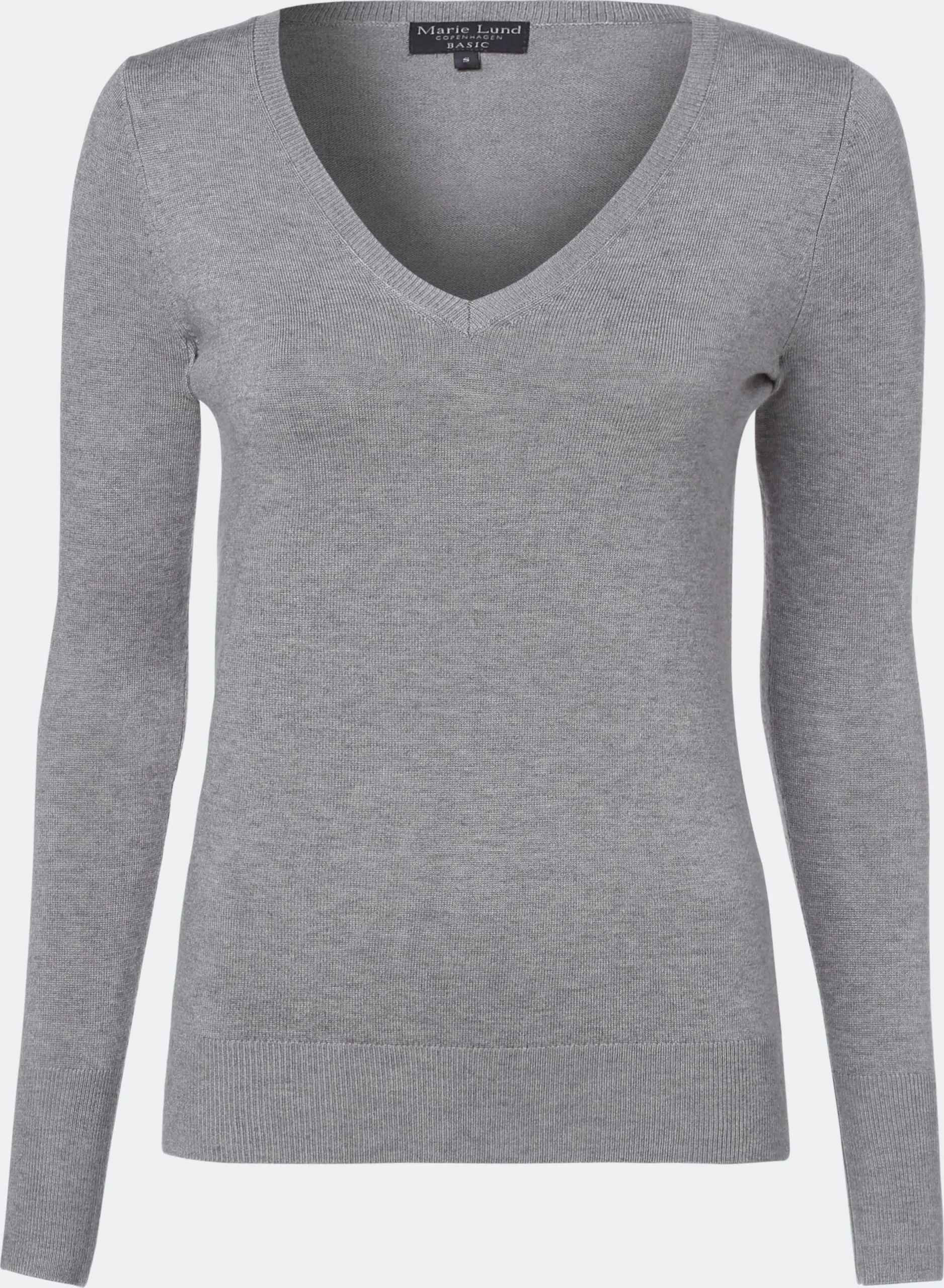 Marie Lund Basic Truien Trui Dames Grijs 1 Marie Lund Basic Truien Trui Dames Grijs