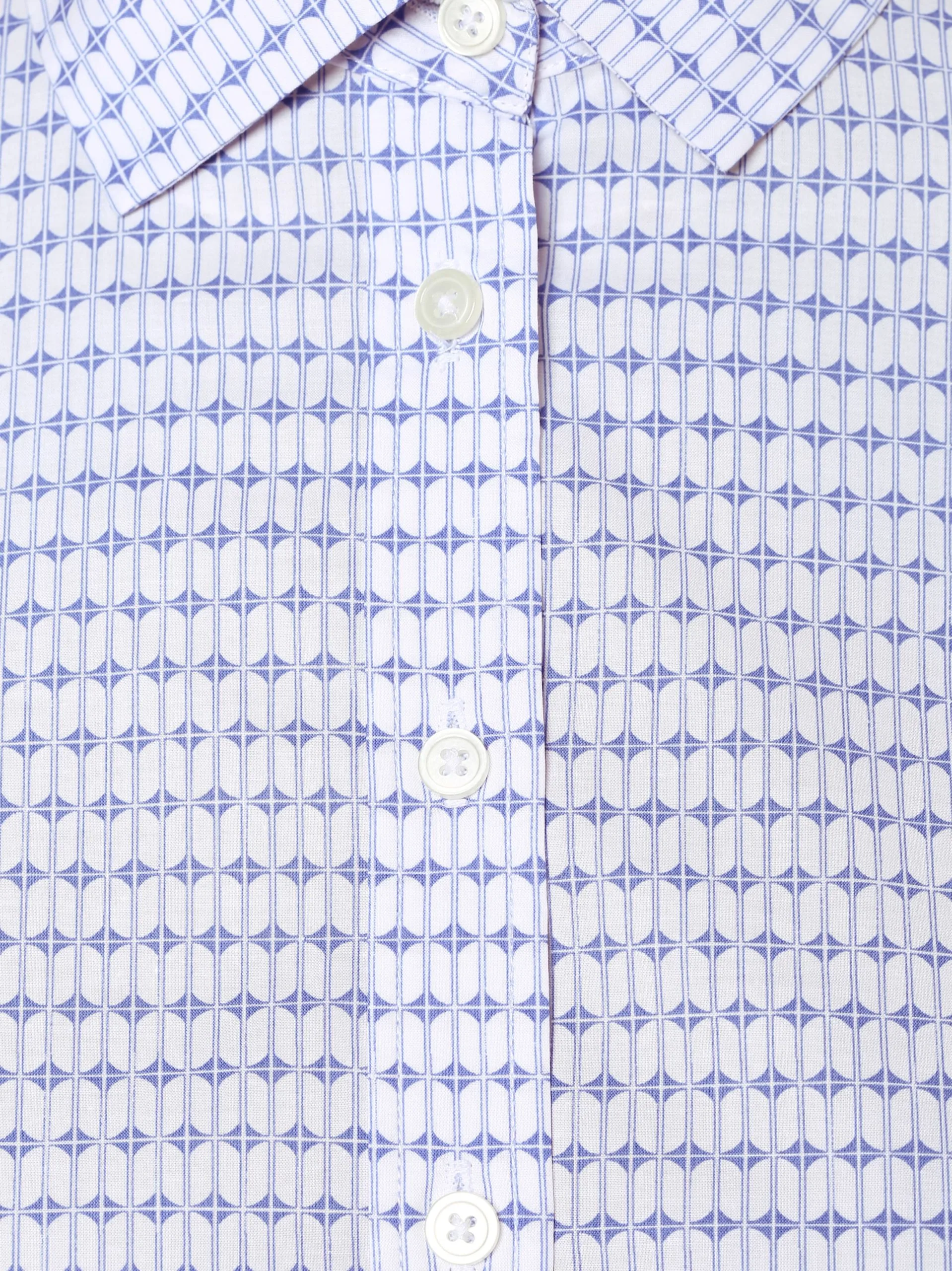 Marie Lund Overhemden Blouse Dames Blauw / Wit 3 Marie Lund Overhemden Blouse Dames Blauw / Wit - Afbeelding 3