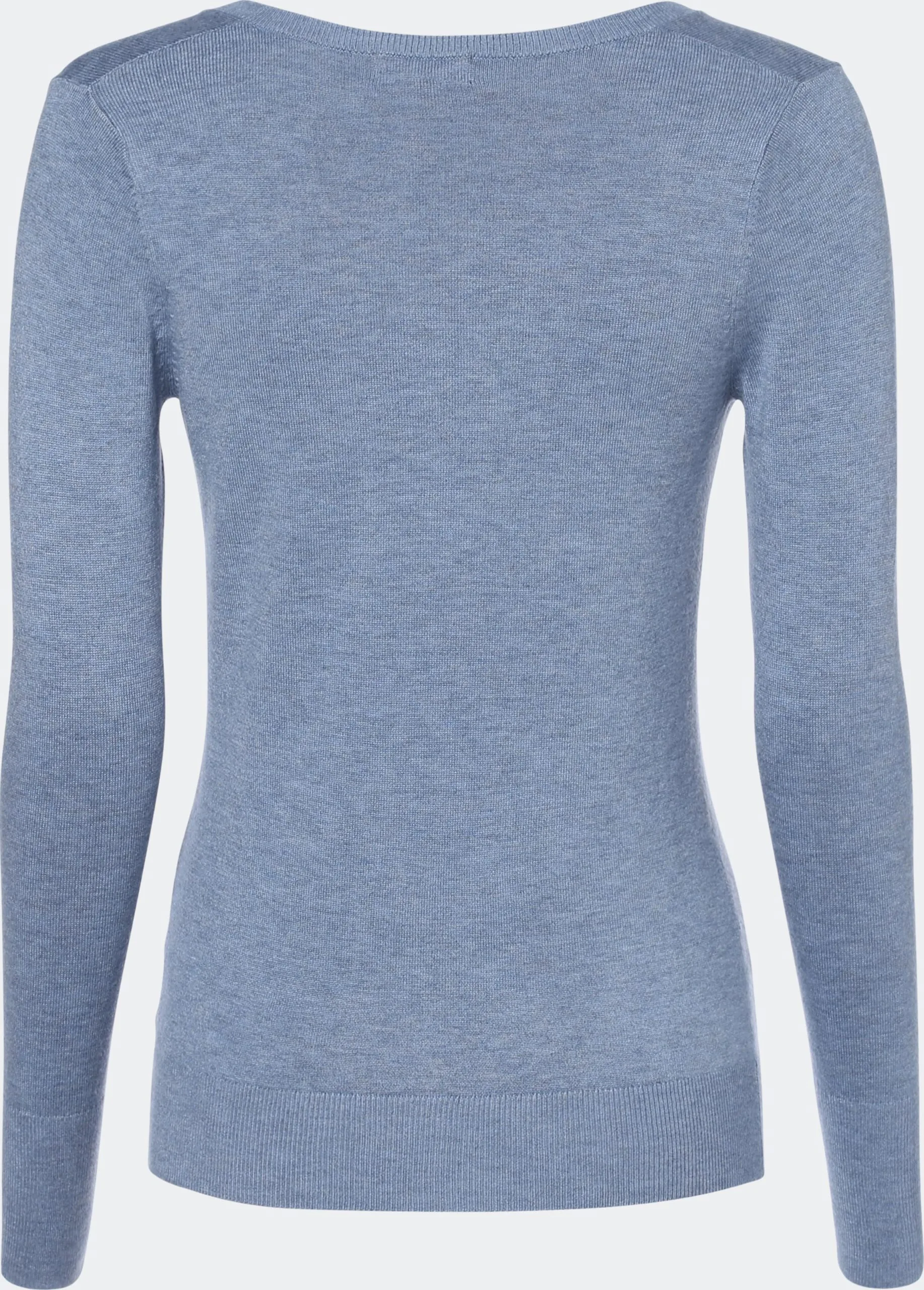 Marie Lund Fijngebreide Truien Trui Dames Smoky Blue 2 Marie Lund Fijngebreide Truien Trui Dames Smoky Blue - Afbeelding 2