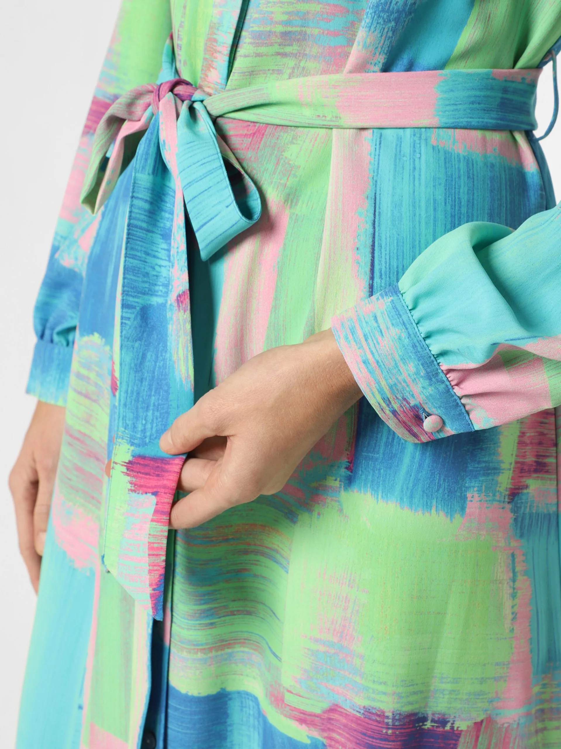 Marie Lund Blousejurken Blousejurk Dames Mintgroen 3 Marie Lund Blousejurken Blousejurk Dames Mintgroen - Afbeelding 3