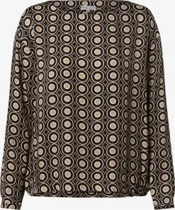 Marie Lund Blouseshirts Blouse Dames Beige / Zwart