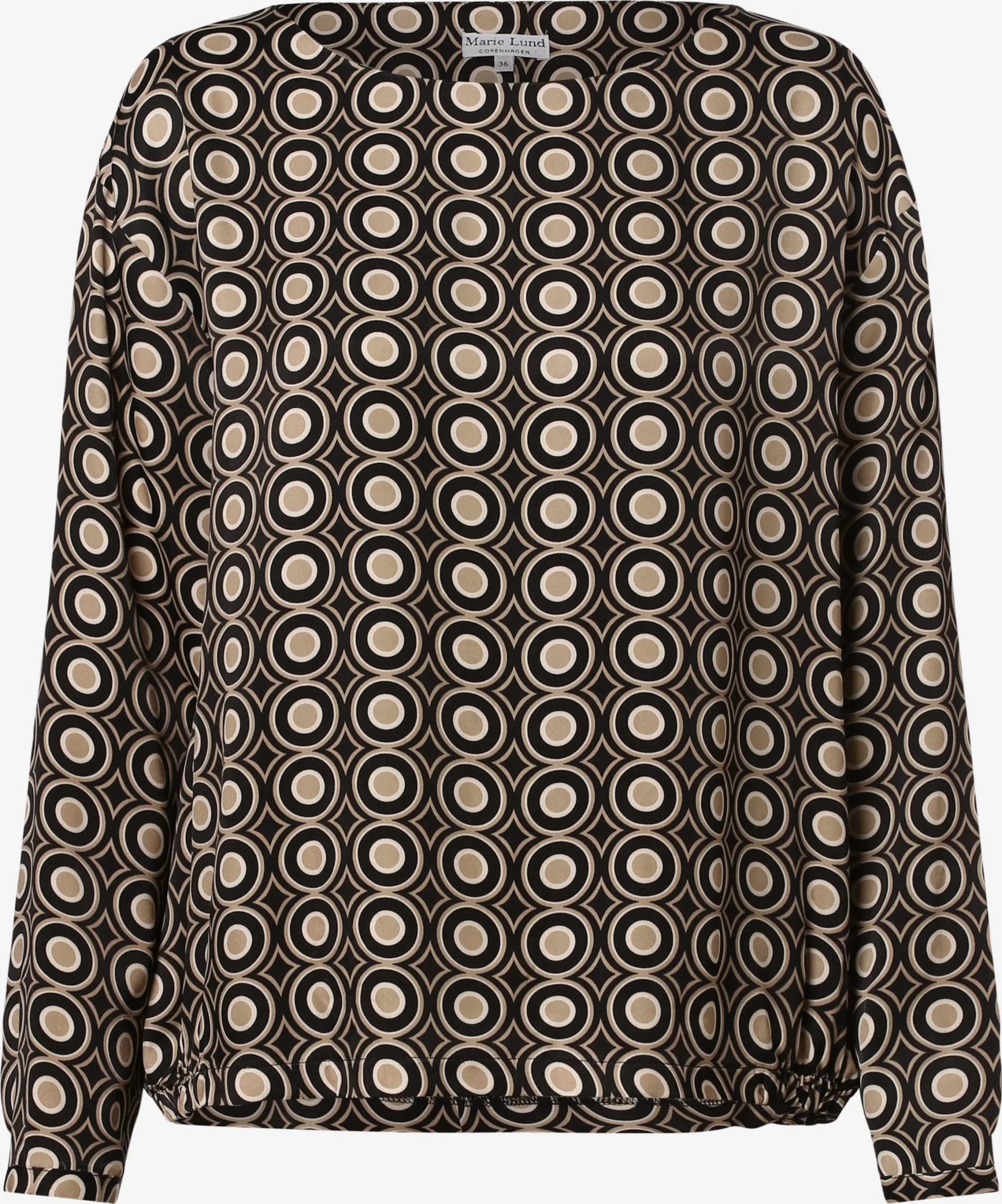 Marie Lund Blouseshirts Blouse Dames Beige / Zwart 1 Marie Lund Blouseshirts Blouse Dames Beige / Zwart