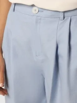 Marie Lund Shorts Regular Bandplooibroek Dames Lichtblauw -Marie Lund Verkoop deca75af85a6bb59ea7cf13765b0342c