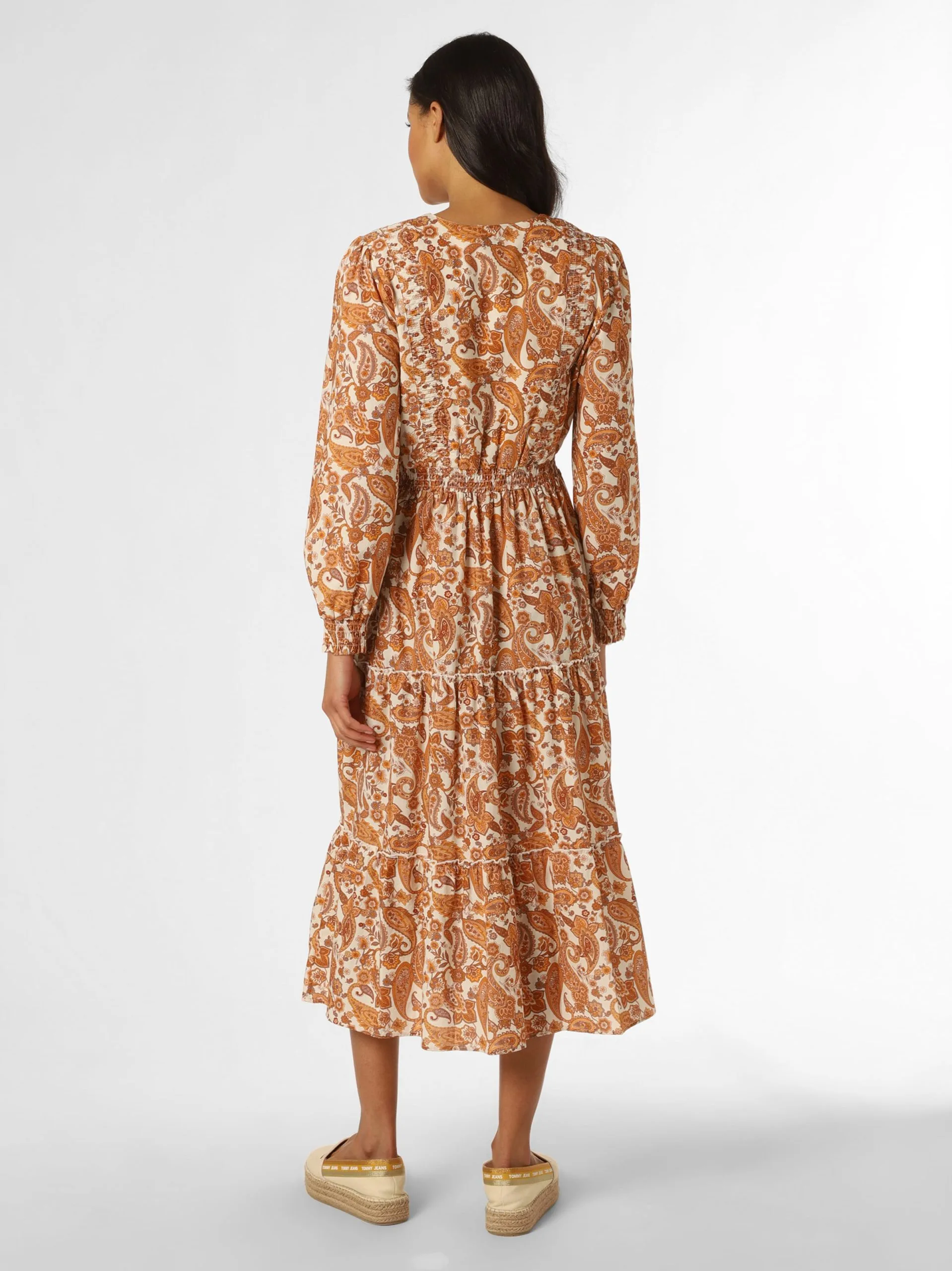 Marie Lund Midi Jurken Jurk Dames Karamel 2 Marie Lund Midi Jurken Jurk Dames Karamel - Afbeelding 2