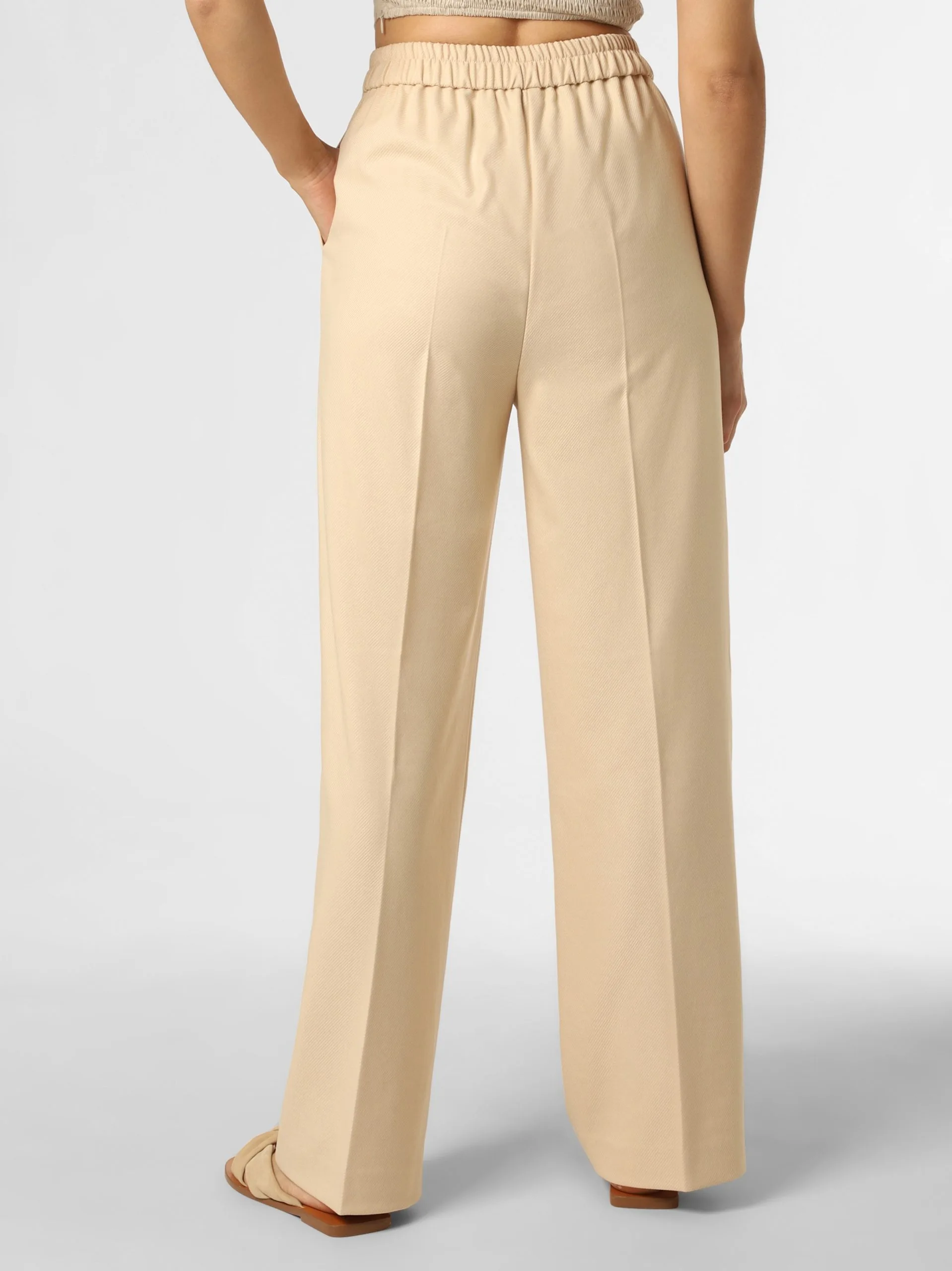 Marie Lund Bandplooibroeken Wide Leg Bandplooibroek Dames Lichtbeige 2 Marie Lund Bandplooibroeken Wide Leg Bandplooibroek Dames Lichtbeige - Afbeelding 2